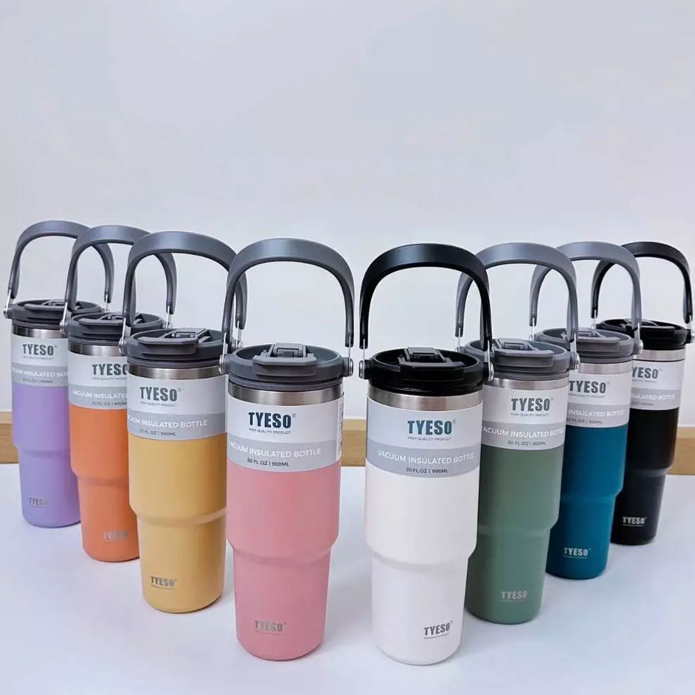 타이소 텀블러 보온 보냉 손잡이 대용량 스텐 텀블러 900ml