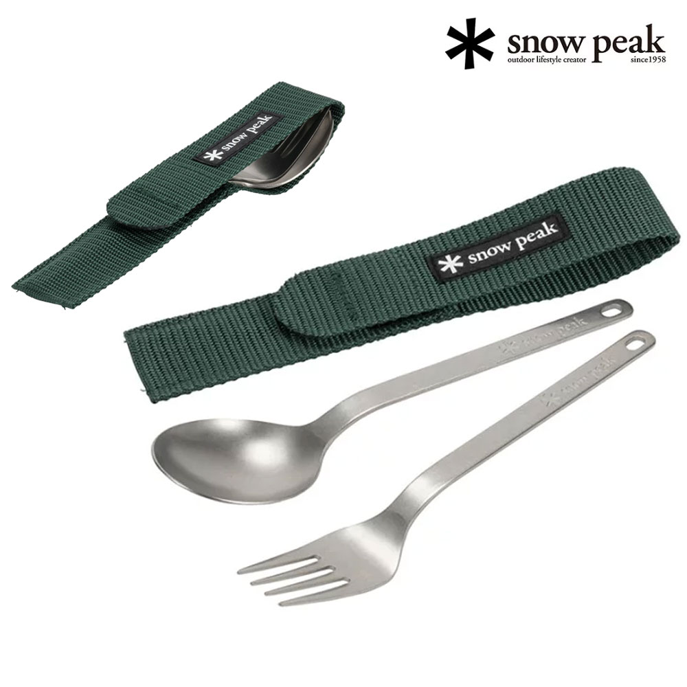 스노우피크 티타늄 캠핑 스푼 포크 세트 SCT-002