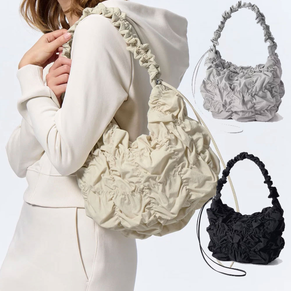 GU 지유 여성용 개더 숄더백 구름백 데일리가방 355936