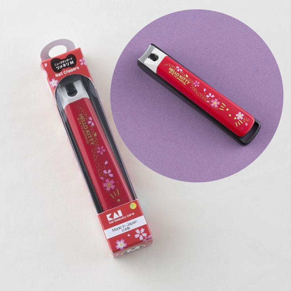 일본 카이 헬로키티 마스코트 손톱깎이 레드 M사이즈