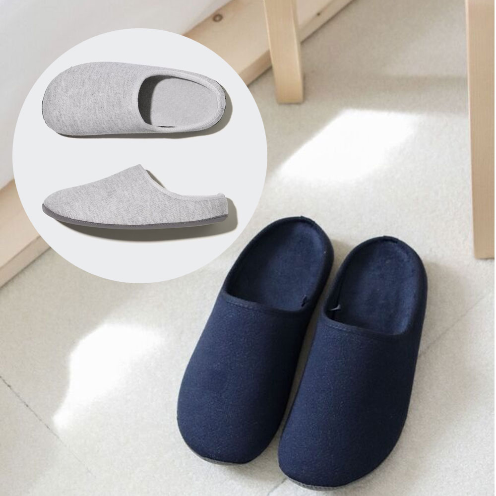 일본 유니클로 룸슈즈 스웨트 거실 슬리퍼 남여공용 거실화