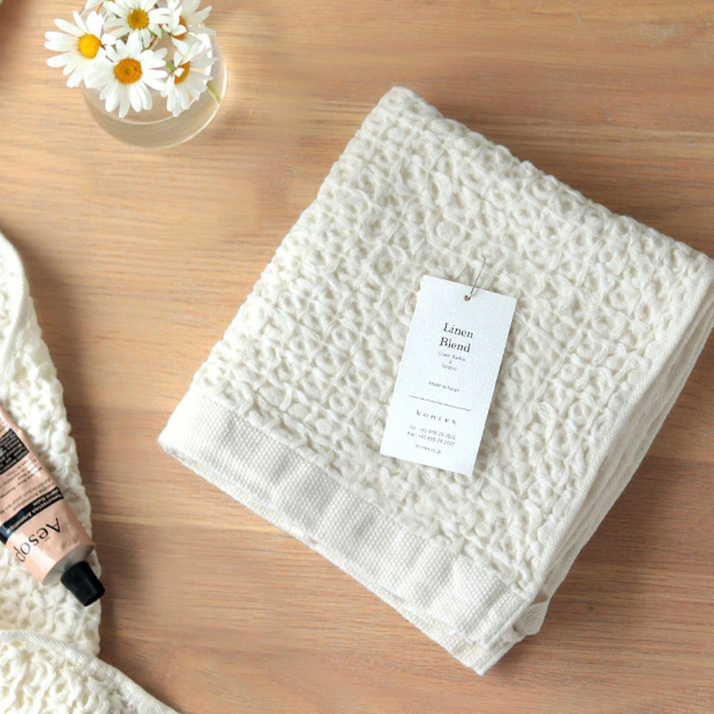 일본 콘텍스 코튼 린넨 와플 페이스타올 세안수건 M사이즈
