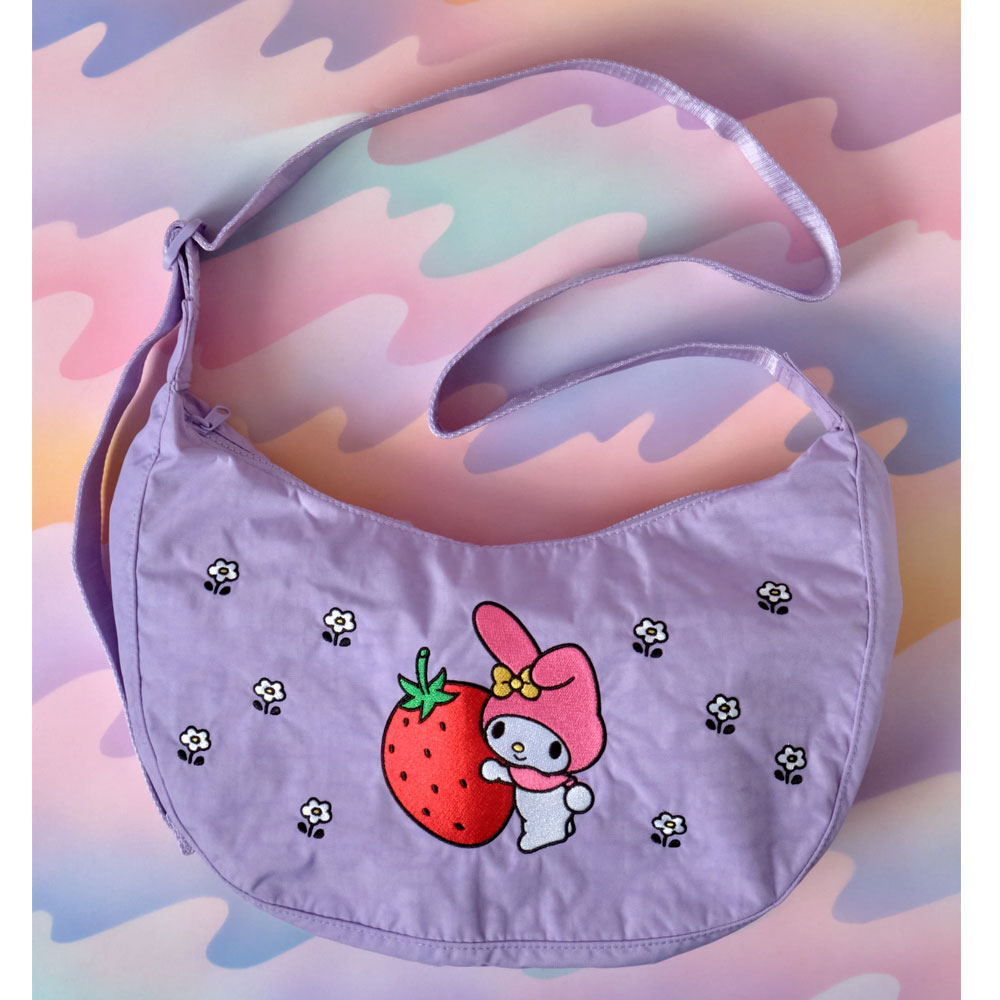 바쿠 나일론 크레센트백 미디움 숄더백 크로스백 마이멜로디 119cm