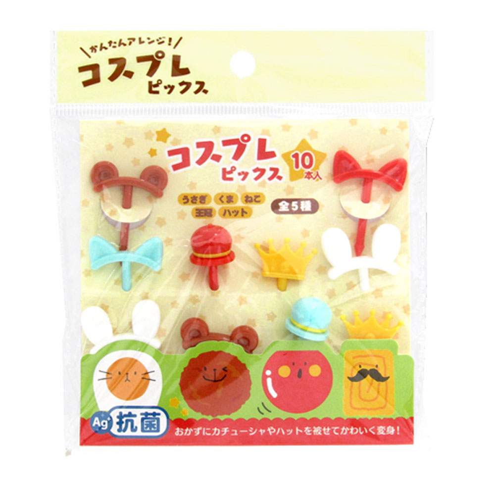 나카노 도시락 꾸미기 코스프레 머리띠 도시락픽 데코픽 10개입