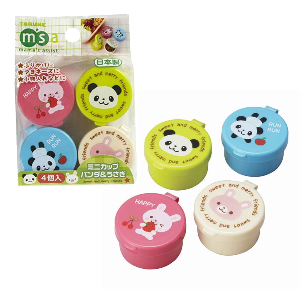 일본 토루네 도시락 미니 소스통 동물모양 소스 용기 4P