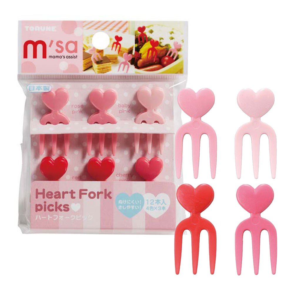 일본 토루네 도시락픽 도시락꾸미기 데코픽 하트 12개입