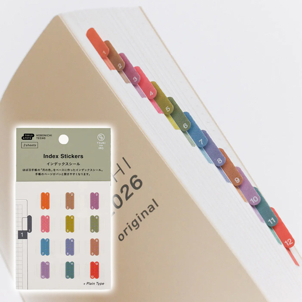 일본 호보니치 테쵸 다이어리 인덱스 스티커 스키노 이로