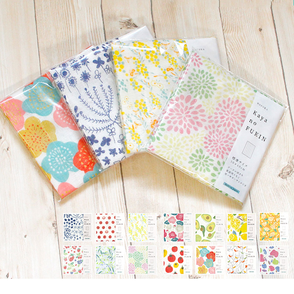 카야 행주 일본산 카야노 후킨 주방 면행주 모던 빈티지 스타일 30x40