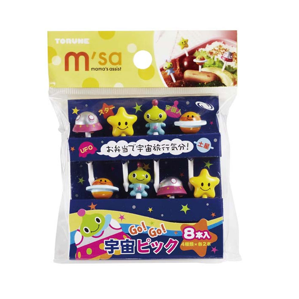 토루네 도시락픽 데코픽 도시락꾸미기 과일포크 외계인 8p