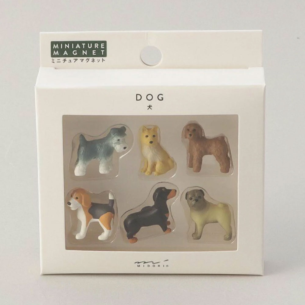 미도리 미니 냉장고 자석 강아지 마그넷 6P