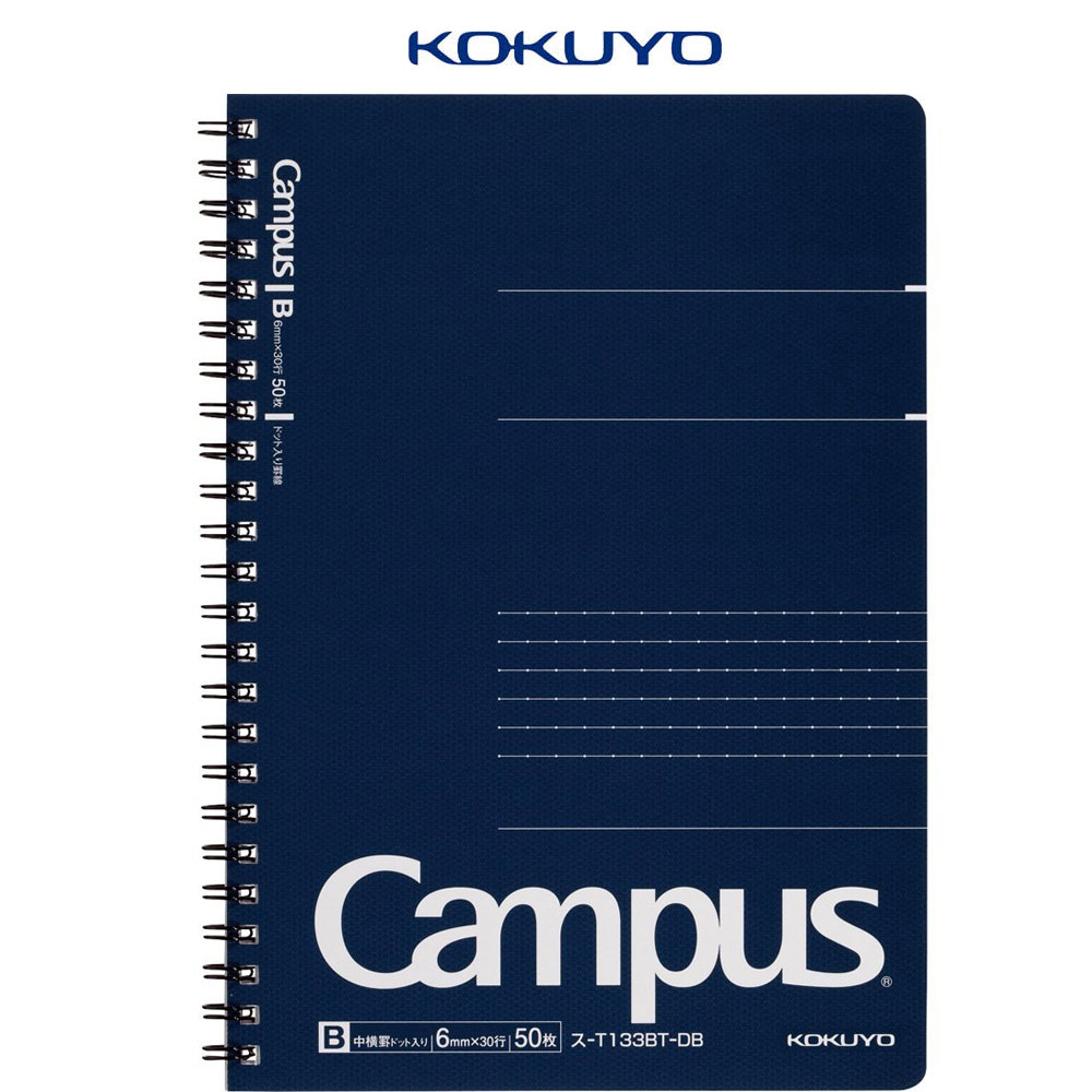 일본 고쿠요 캠퍼스 트윈링 노트 A5 도트선 스프링공책 주식노트