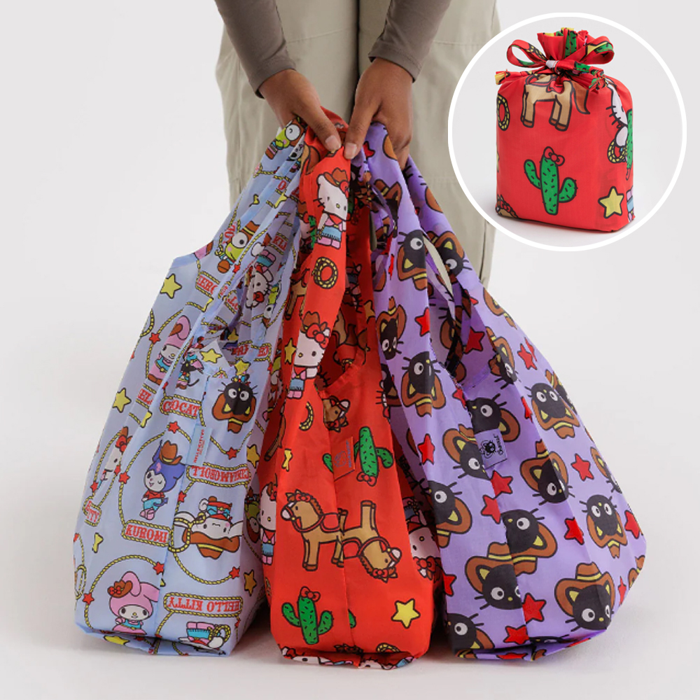 BAGGU 바쿠 스탠다드 3종 세트 헬로키티 앤 프렌즈 웨스턴 에코백