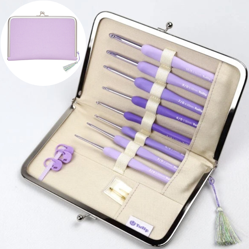 일본 튤립 에티모 무라사키 코바늘 세트 라벤더 TEM-001