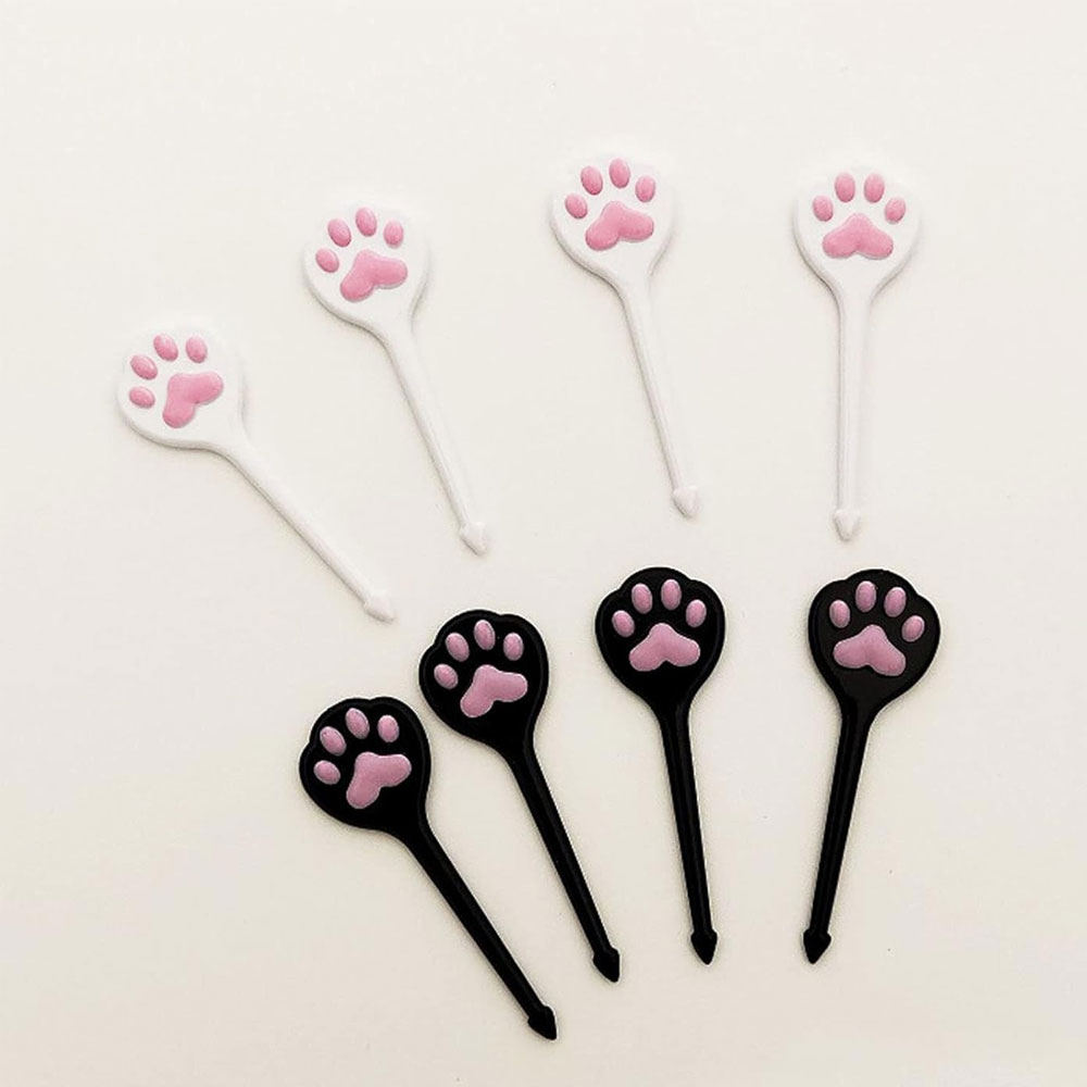 고양이 발바닥 데코픽 도시락꾸미기 도시락픽 8개입