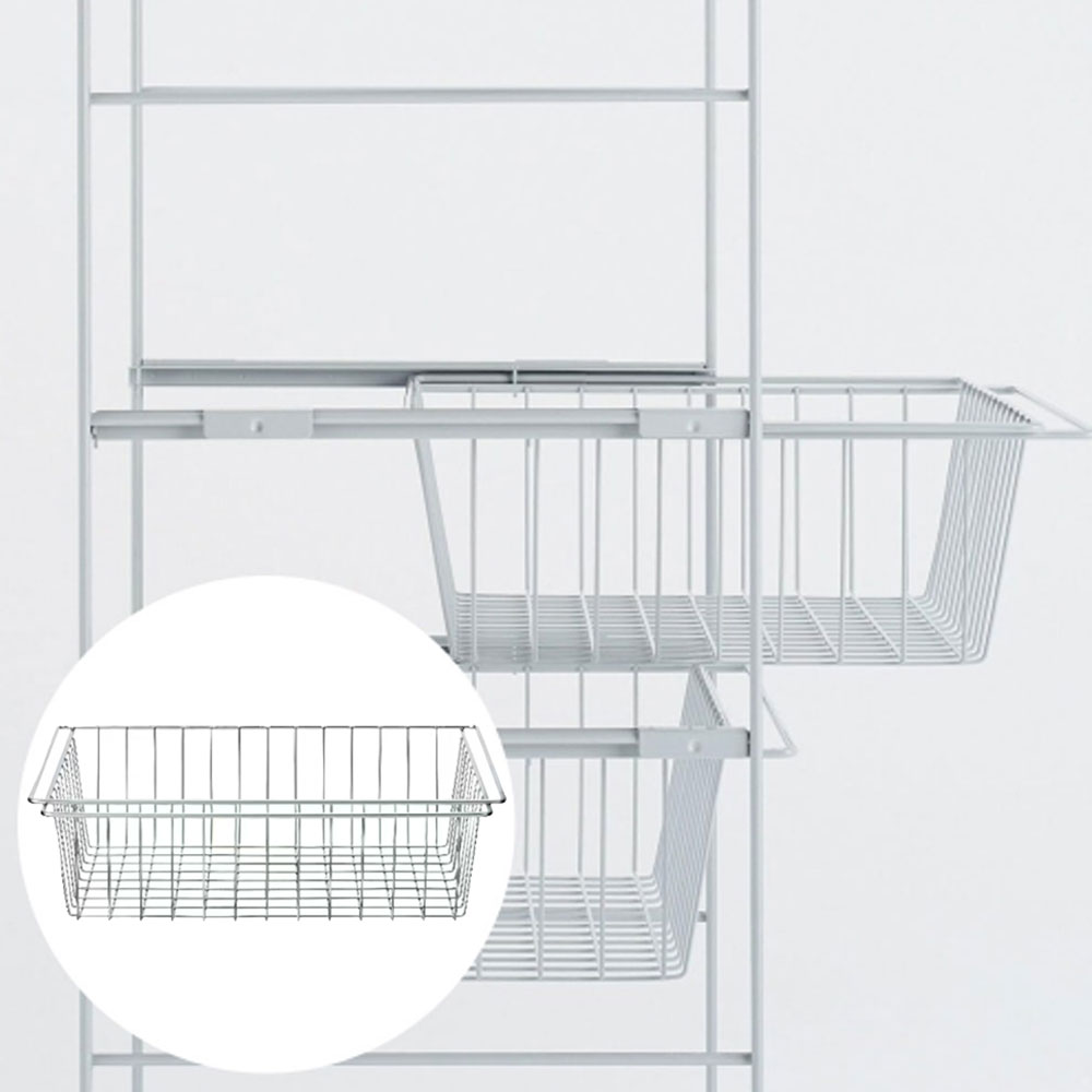 무인양품 MIJI 스테인리스 유닛 선반 인출식 와이어 바구니 84cm