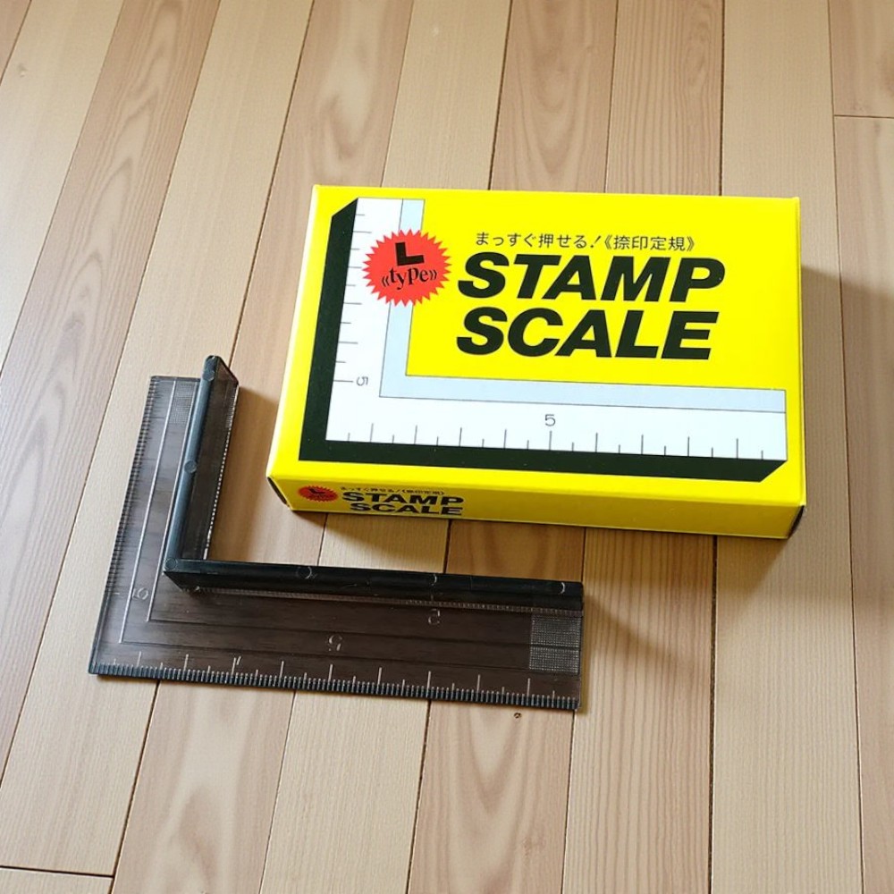 일본 산비 도장가이드 스케일 직각 다용도 눈금자 L