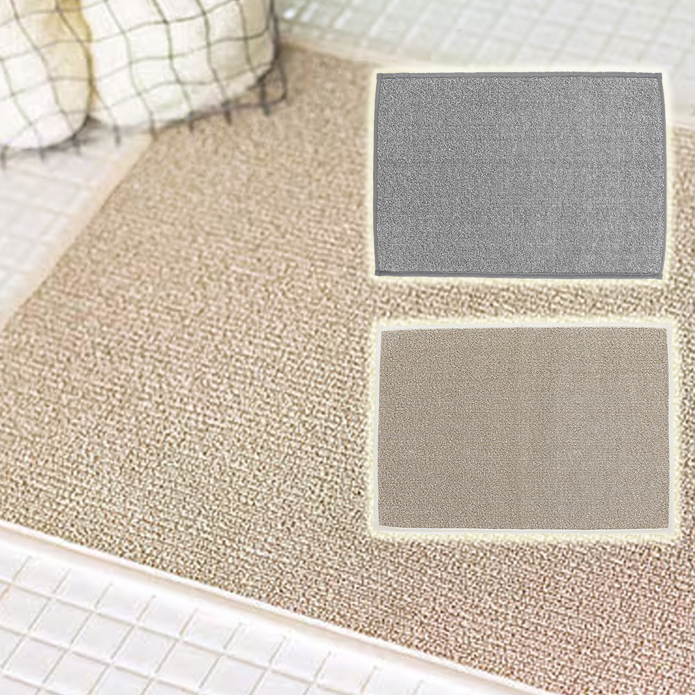 사사와시 천연 향균 욕실 발매트 주방 화장실 발수건 라지 55x75