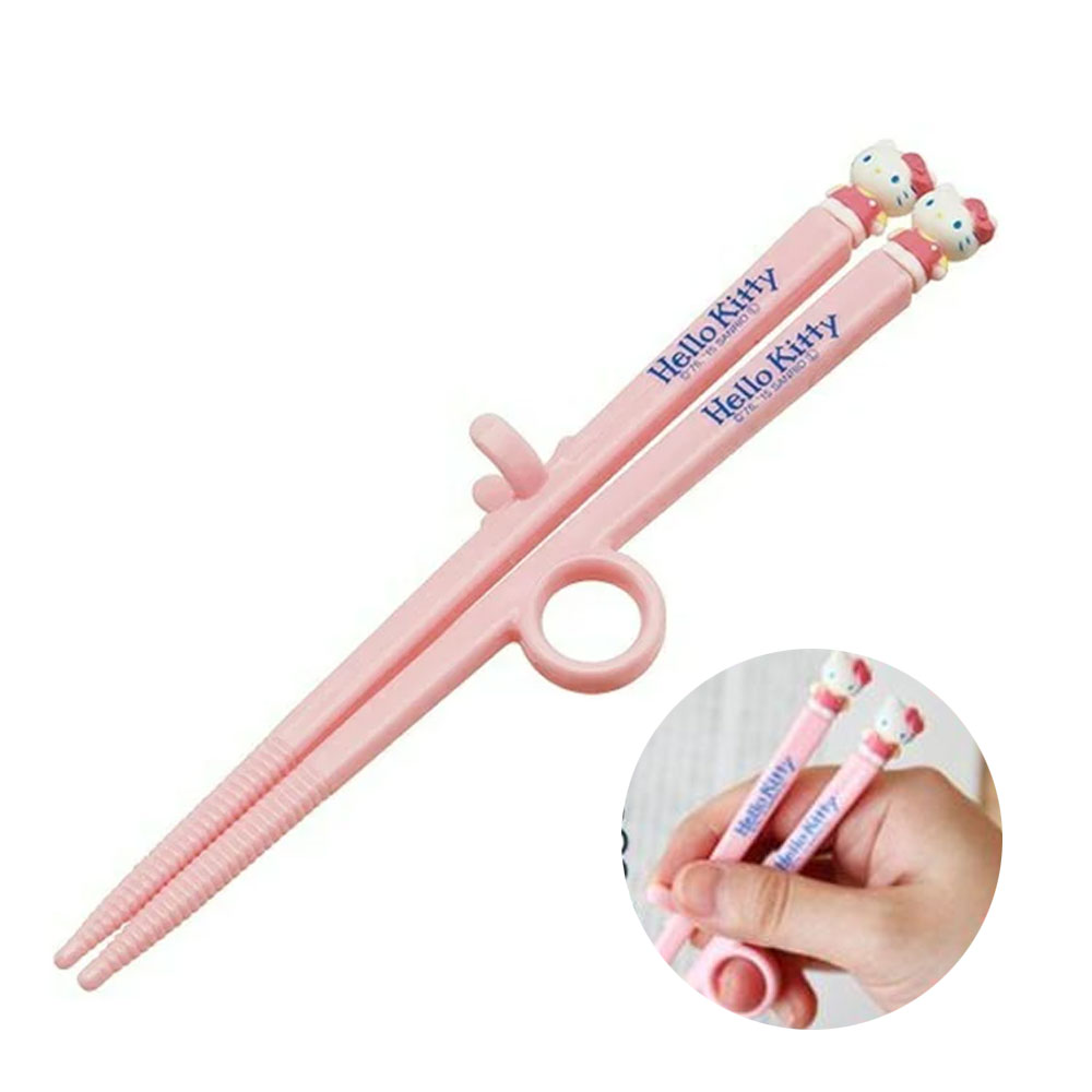 키티 어린이 교정젓가락 유아 교정용 젓가락 오른손 헬로키티