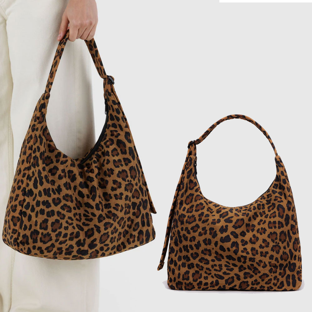 BAGGU 바쿠 나일론 미니 숄더백 레오파드 숄더백가방