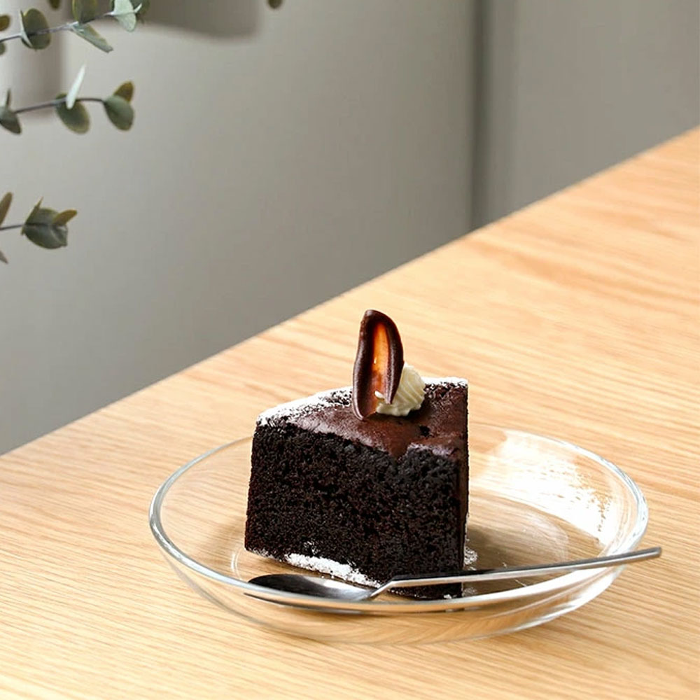 아데리아 플레인 투명 유리 접시 디저트접시 14.8cm