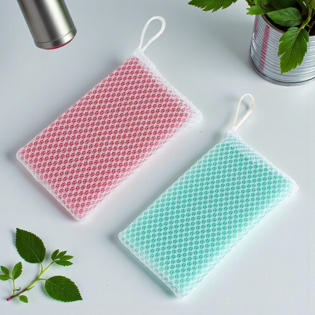 LEC 식기세척 수세미 망사 설거지 스폰지 색상랜덤