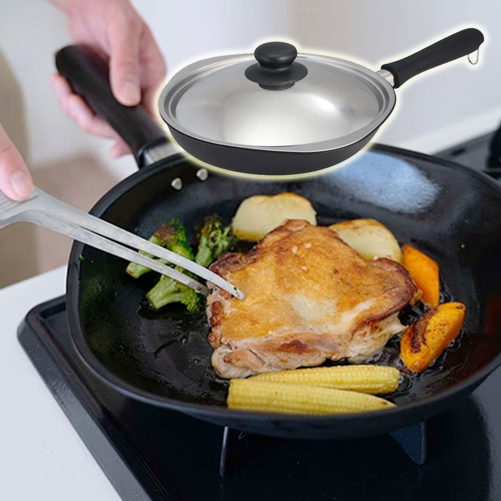 소리야나기 일본 무쇠 인덕션 프라이팬 뚜껑포함 25cm