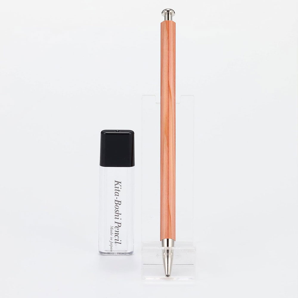 키타보시 나무 샤프 2.0 우드 목재 홀더 일본 고급 샤프+샤프너 세트