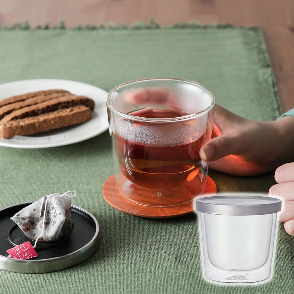 킨토 LT 이중 유리컵 내열유리 찻잔 티백컵 260ml