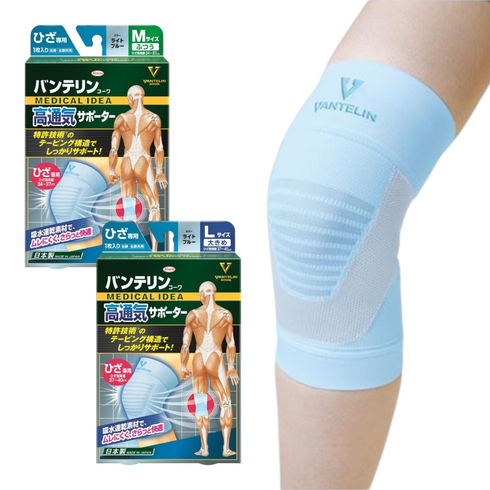 일본 코와 반테린 라이트 블루 무릎 테이핑 보호대 1개입