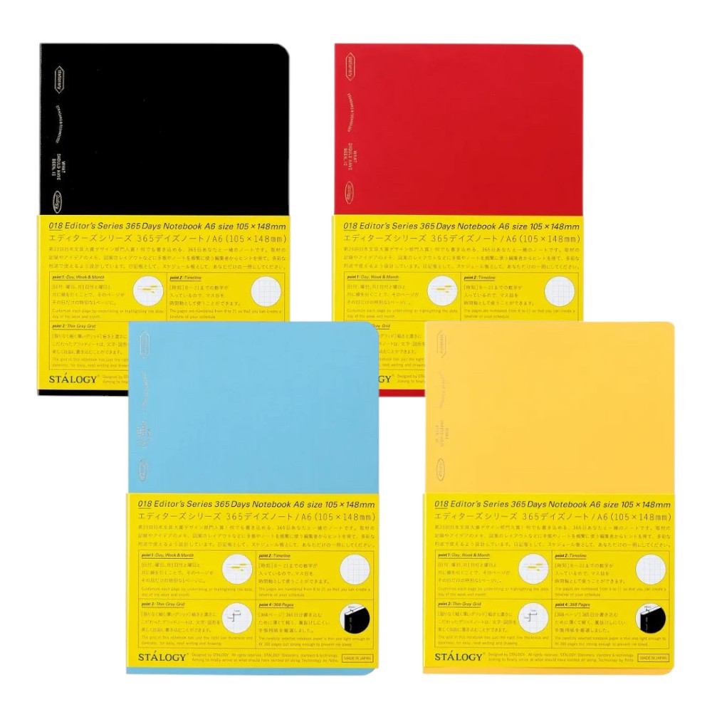 일본 스탈로지 A6 에디터 그리드 노트 365일 플래너 다이어리