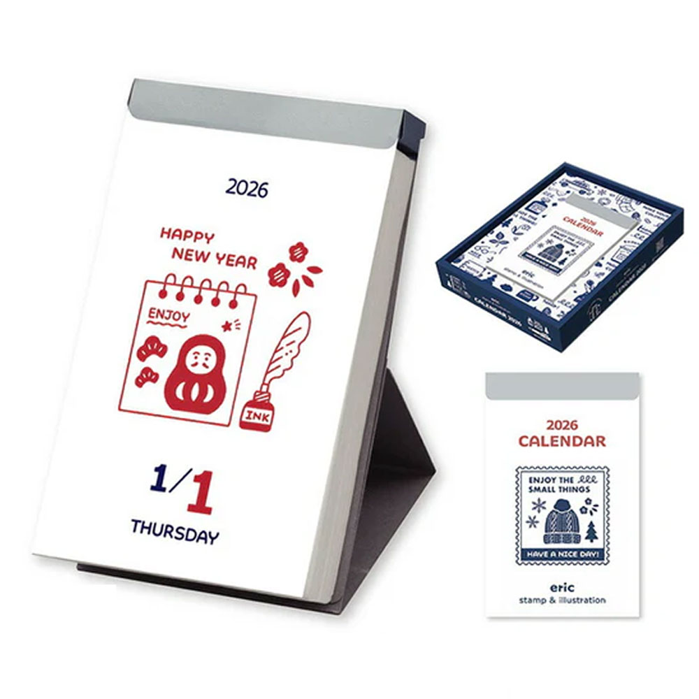 신일본 캘린더 2026년 일일달력 미니 스탠드 탁상용 벽걸이용 달력