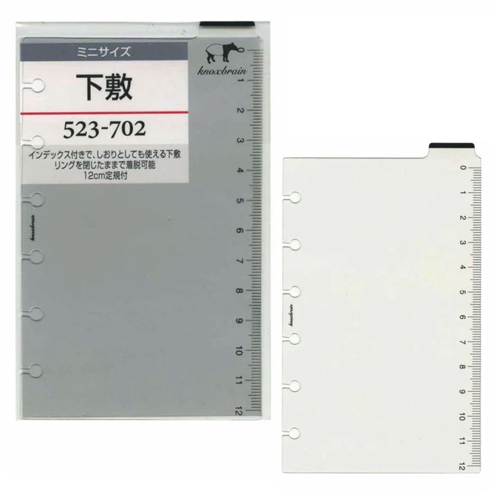 녹스 KNOX 6공 다이어리 인덱스 책갈피 자 투명 밑받침 A7