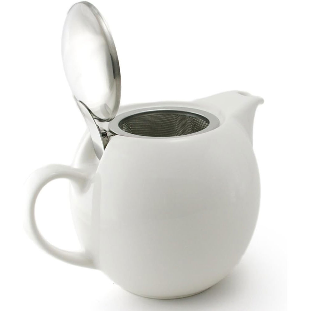 제로재팬 도자기 티포트 라운드 티팟세트 스텐필터 차주전자 680ml