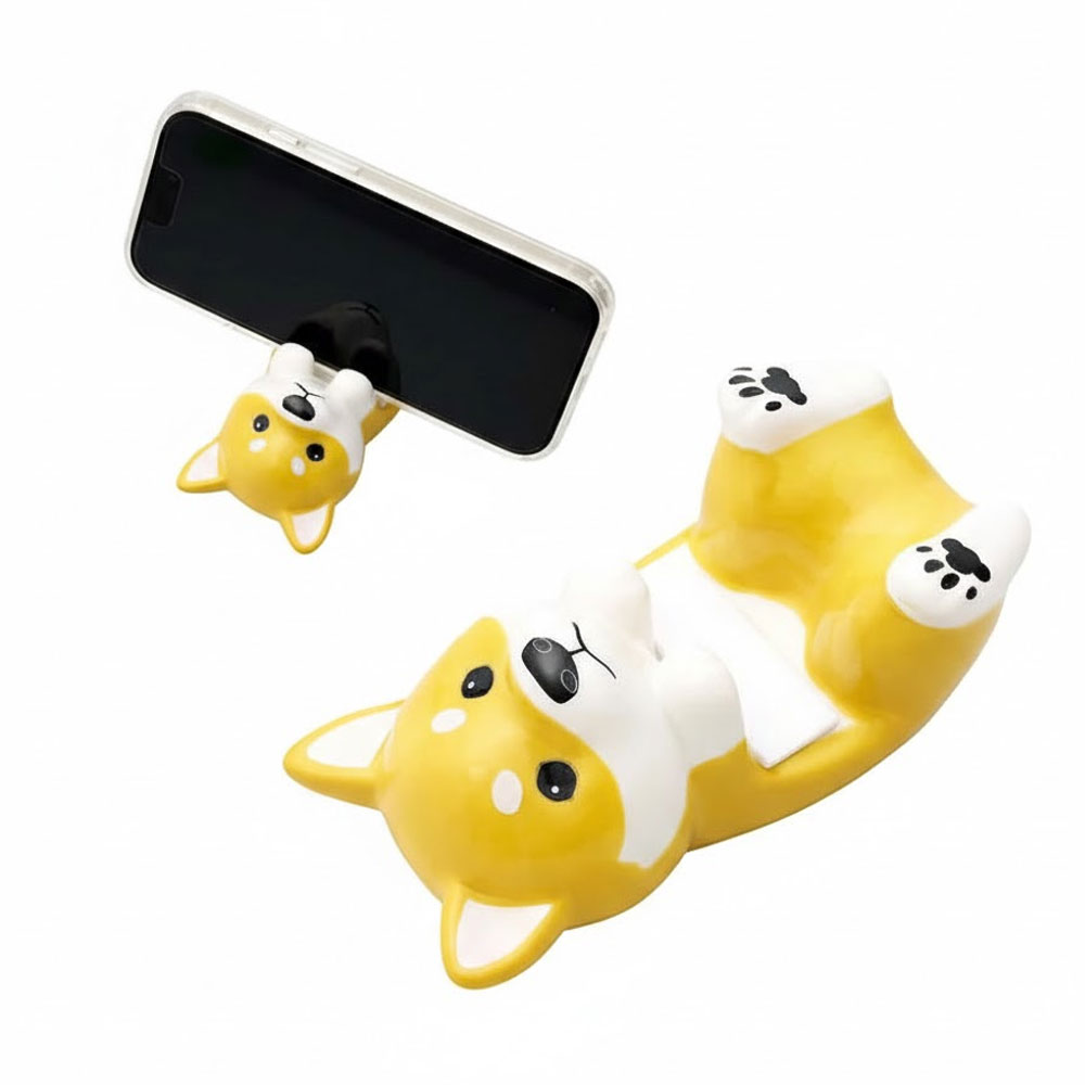 귀여운 강아지 핸드폰 거치대 세토크래프트 세라믹 폰 거치대 마메시바