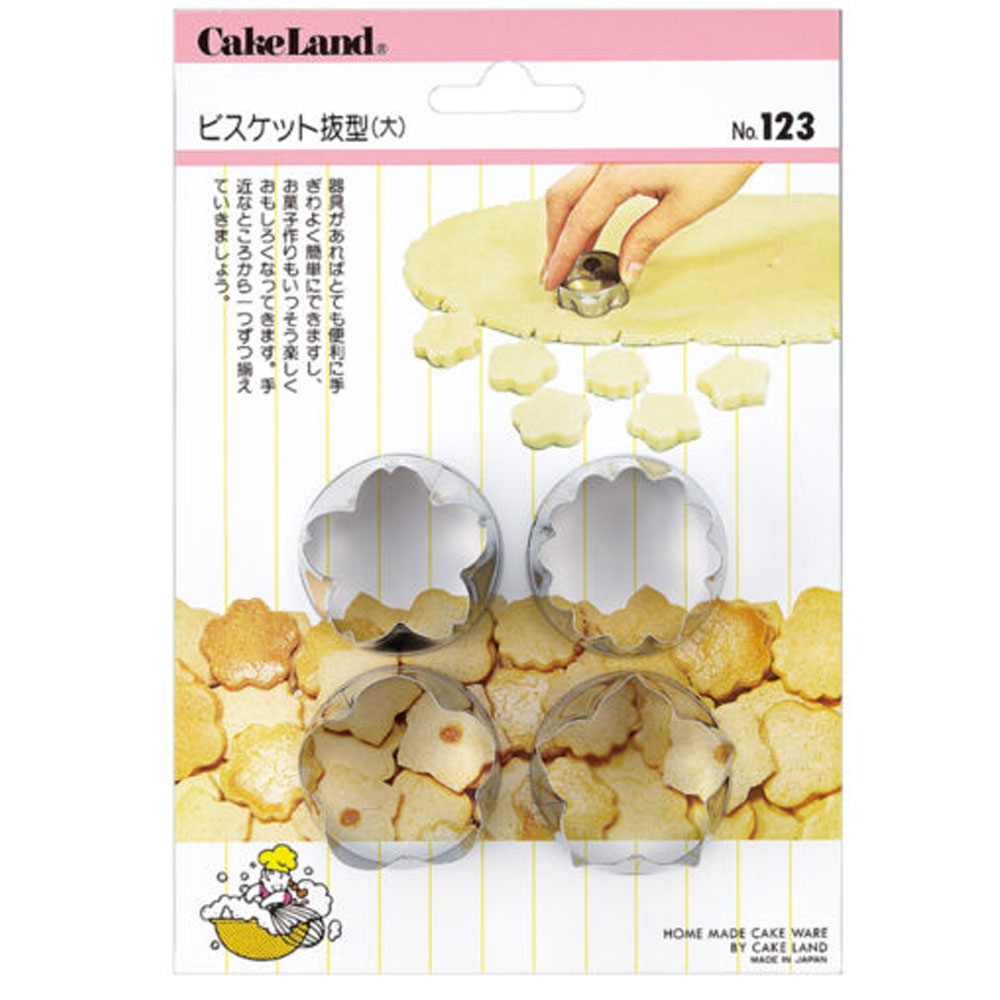 타이거크라운 스텐 쿠키틀 일제 모양틀 제빵틀 4개세트 L