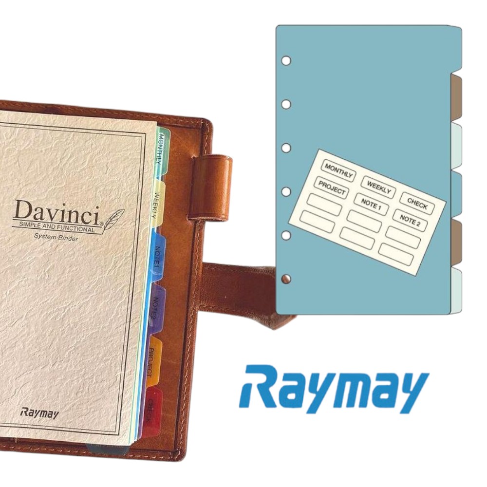 일본 레이메이 6공 다빈치 다이어리 속지 A7 컬러 인덱스