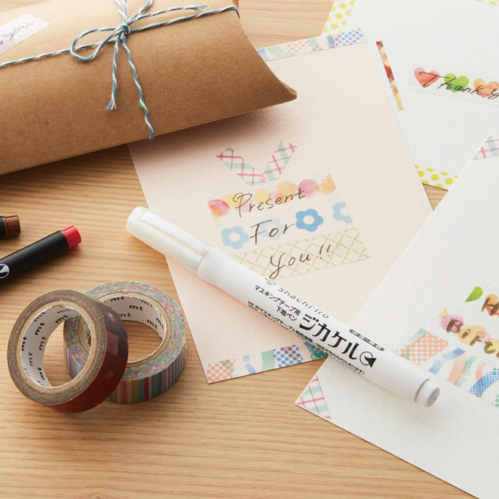 일본 사치하타 지카케루 마스킹테이프에 글씨를 쓸수있는 바탕펜