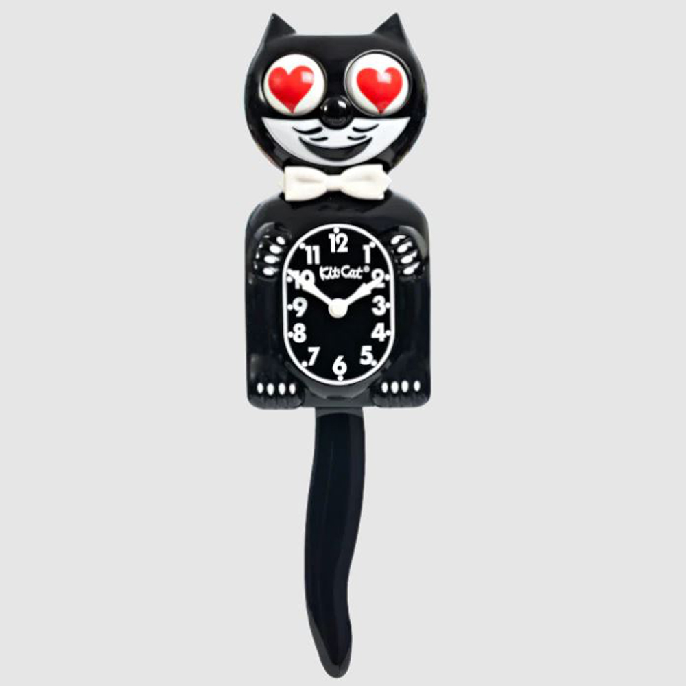[리퍼-포장훼손] USA 킷캣클락 하트 아이즈 고양이 인테리어 벽시계 젠틀맨 블랙