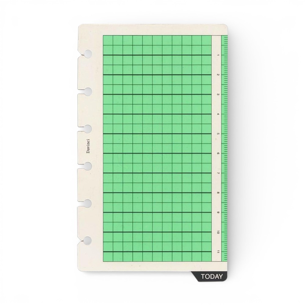 레이메이 후지이 Fujii 다빈치 6공 다이어리 리필 책받침 스케일 A7