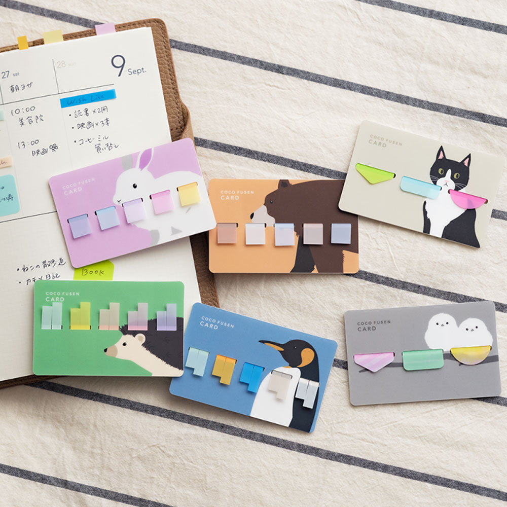 칸미도 코코후센 일본 카드형 인덱스 필름 점착메모지