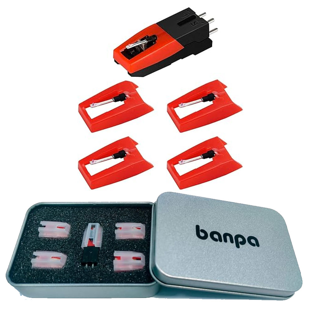 턴테이블 바늘 크로슬리 교체용 전축바늘 4P+카트리지 1P세트