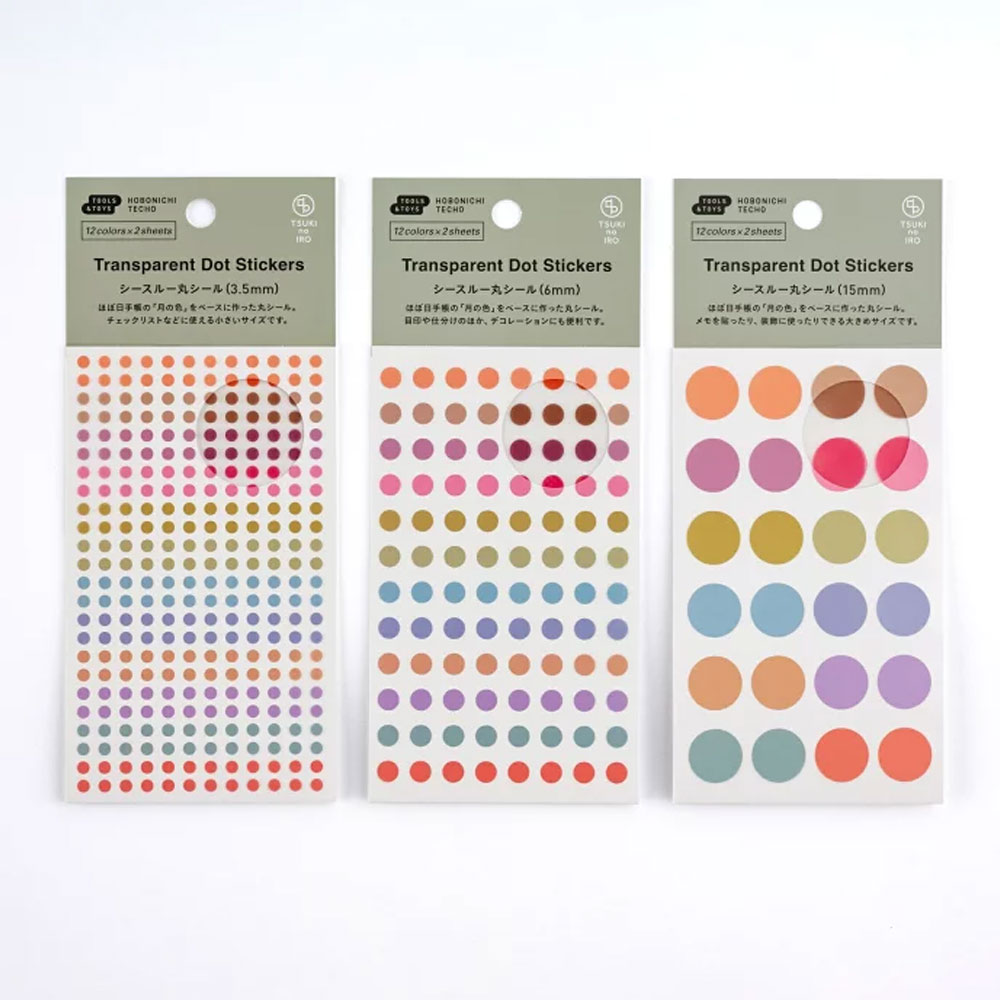 호보니치 테쵸 츠키노이로 일본 다꾸 스티커 시스루 원형 스티커