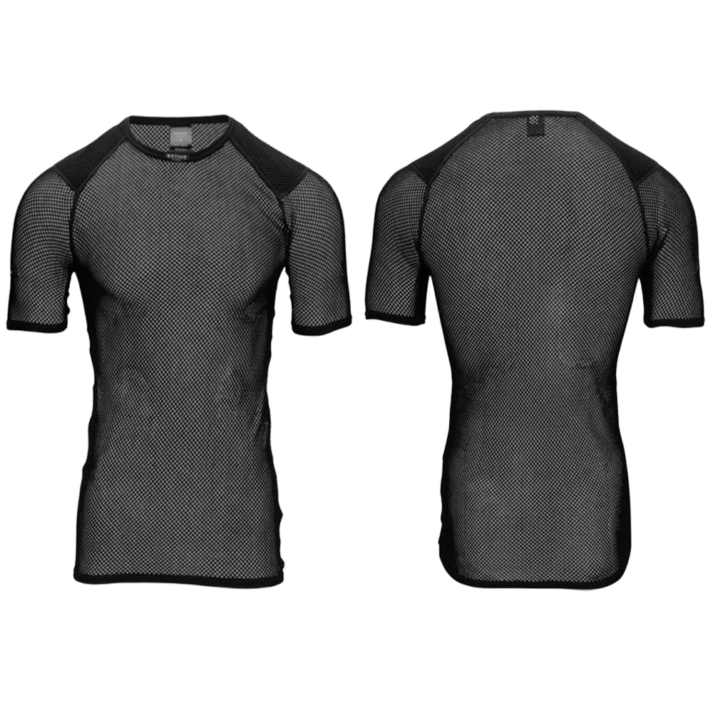 브린제 슈퍼써모 언더레이어 어깨보호대 반팔 남여공용 스포츠이너웨어 블랙