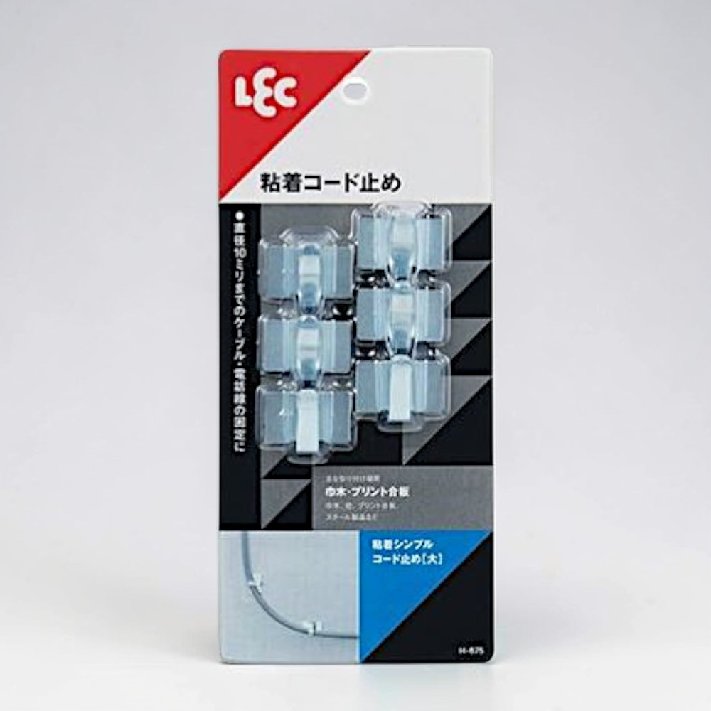 LEC 전선정리 벽걸이 후크 케이블정리 L사이즈 6P