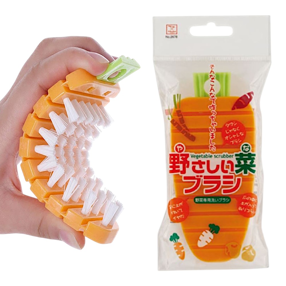 일본 코쿠보 당근 모양 야채 세척솔 야채솔 브러쉬
