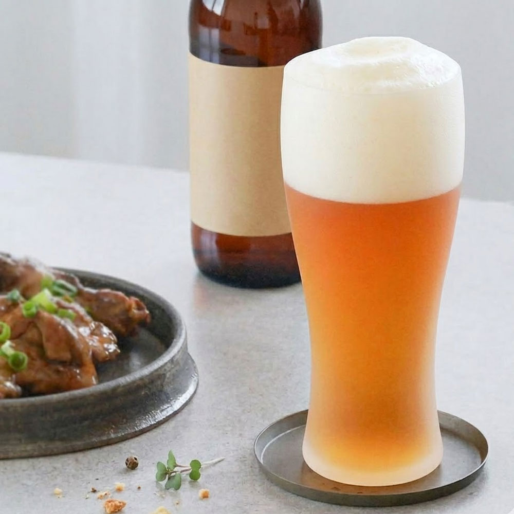 도요사사키 아와다치 맥주잔 텀블러 일본 불투명 맥주잔 유리컵 360ml