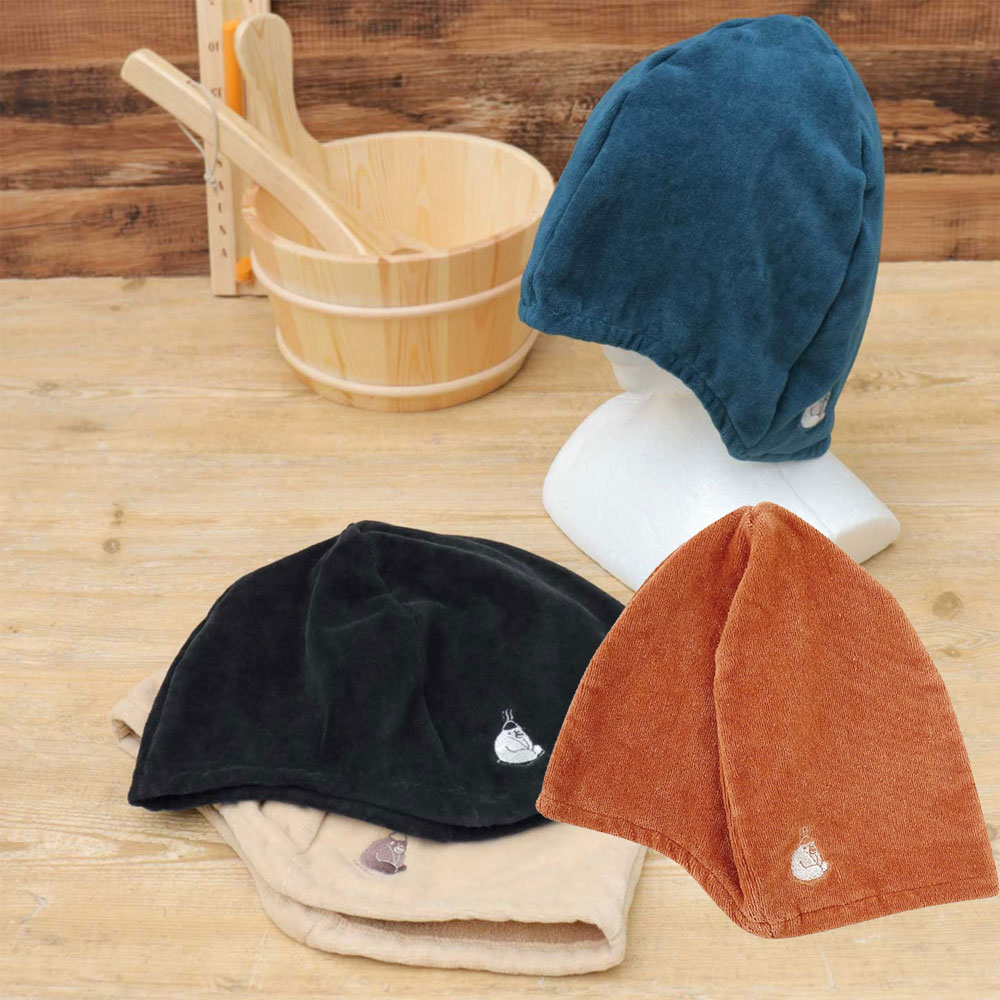 일본 이마바리 타월 사우나 모자 GORELAX 명상 수건 찜질방 모자