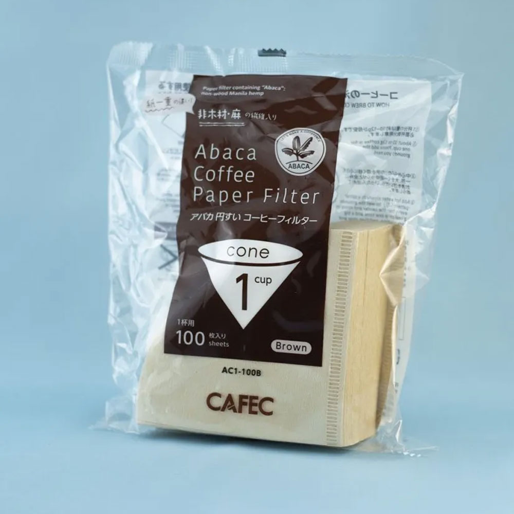 카펙 종이필터 아바카 콘 브라운 1컵 하리오 V60 호환 커피여과지 100매입