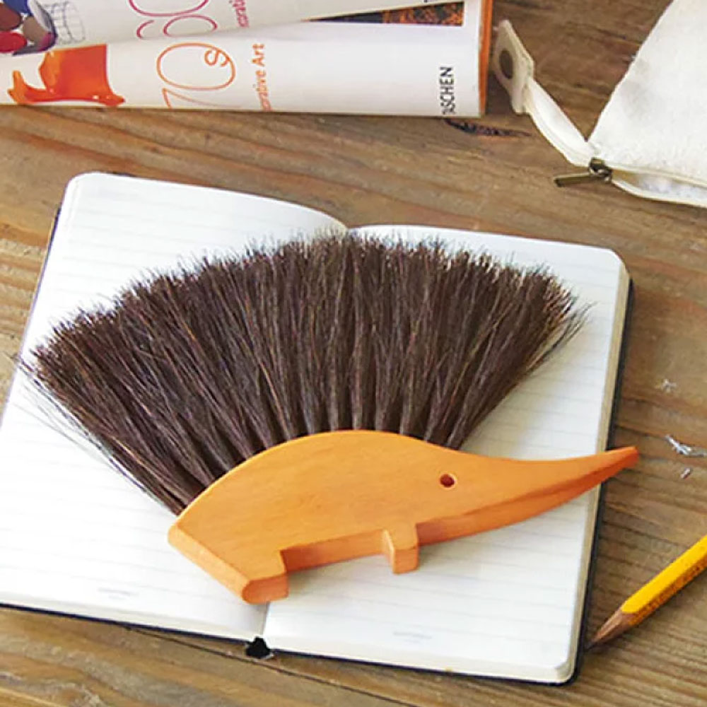 레데커 고슴도치 테이블 브러쉬 책상 청소 빗자루 솔