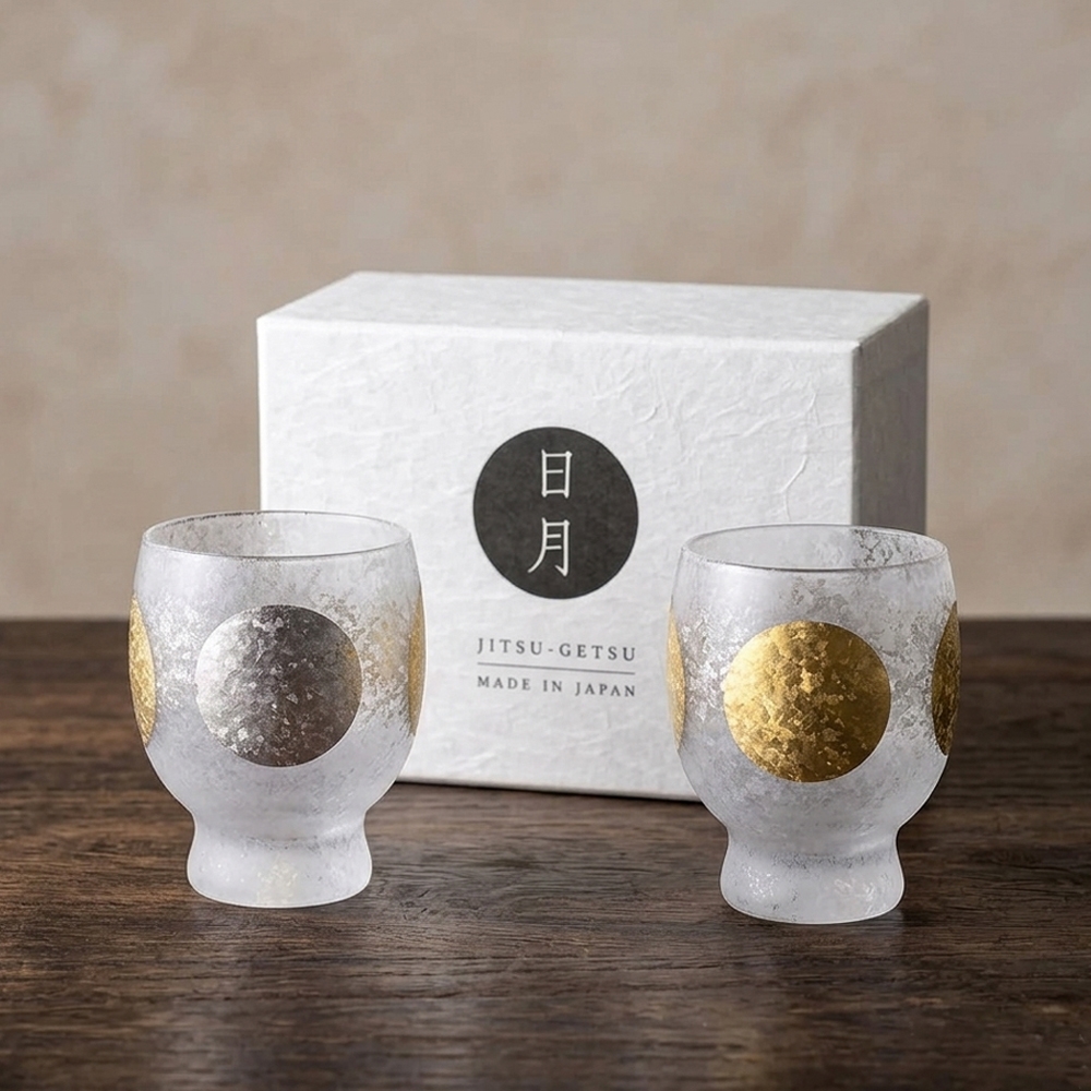 일본 아데리아 이시즈카 일월 사케잔 소주잔 글라스 145ml 2P 세트